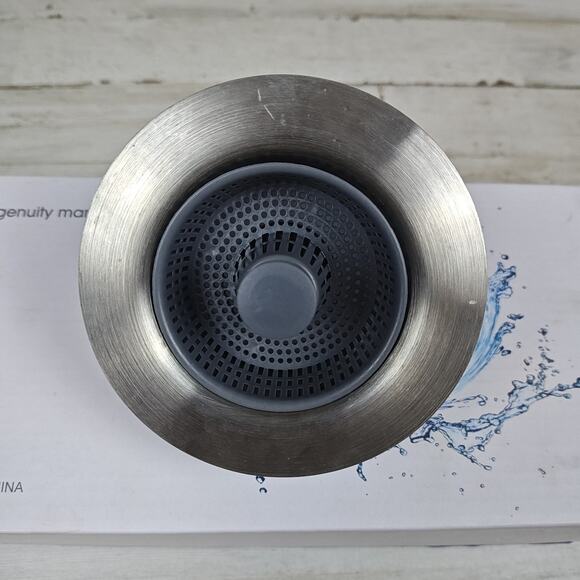2 Pack Stainless Steel Kitchen Sink Strainer/Stopper W/Removable Drain Filter - Picture 1 of 9